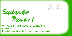 sudarka mussil business card